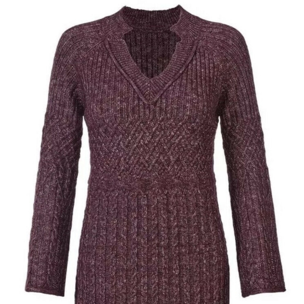 Cabi | Chime Pullover Sweater Tunic Womens Size XS Red Knit Long Sleeves